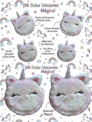 Bolso unicornio peluche