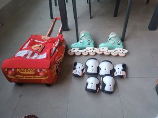 Patines Oxelo y Maleta Cars