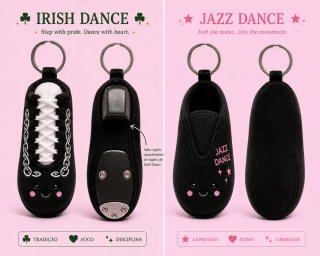 Chaveiro Sapatilha Dança Irlandesa e Jazz