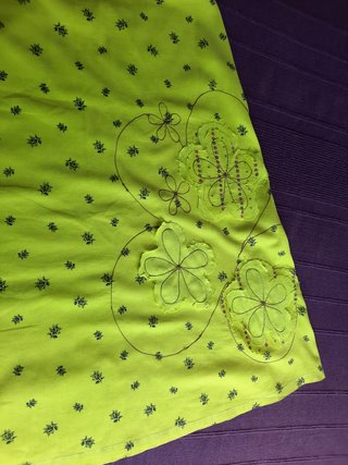 Vestido verde estampado flores