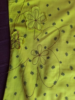 Vestido verde estampado flores