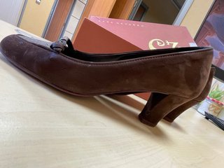 Zapatos de tacón marrones talla 37 piel natural