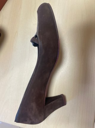 Zapatos de tacón marrones talla 37 piel natural