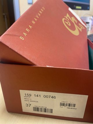 Zapatos de tacón marrones talla 37 piel natural