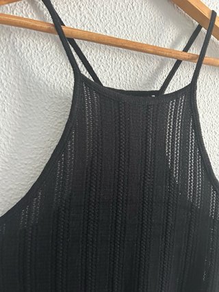 Vestido playero negro talla única