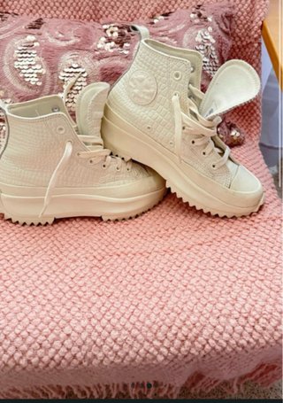 Converse altas beige/blanco T.38.5