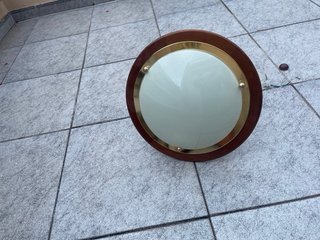 Lámpara Techo Madera Metal Cristal
