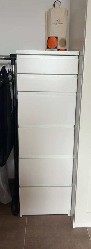 Cómoda Malm Ikea 6 cajones blanco. Muy bueno