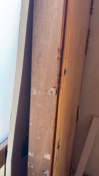 Puerta blindada madera