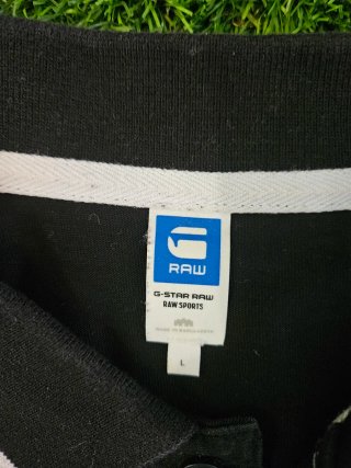 Polo G-Star RAW manga corta negro