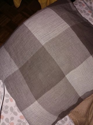 Cojín Cuadros Marrón y Gris Ikea