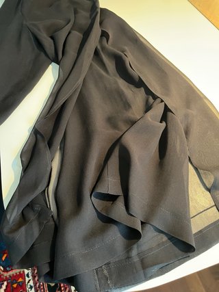 Gonna pantalone Paola Antonini in pura seta nera