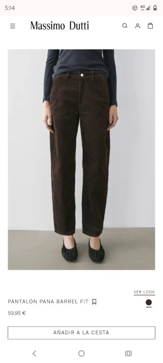 Pantalón barrel fit Massimo Dutti Talla S