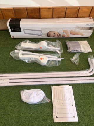Barrera Cama Infantil KikkaBoo 150cm Gris