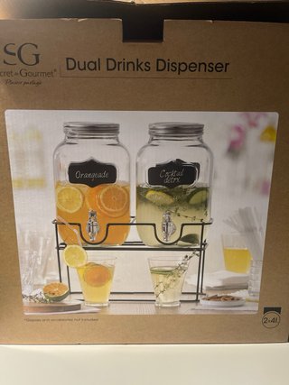 Juego de 2 dispensadores de vidrio