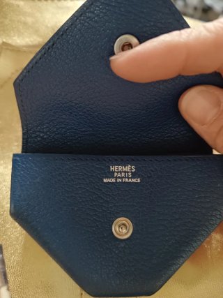 Portafoglio Hermes Vintage Blu e arancione