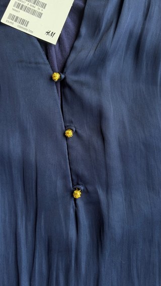 Blusa H&M sin mangas azul marino Talla XS