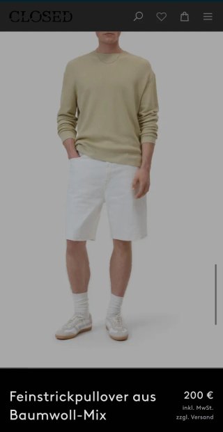 Jersey Closed beige/crema