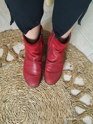 Botines piel Fly London rojos talla 41