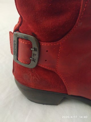 Botines piel Fly London rojos talla 41