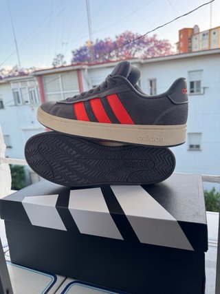 Adidas Grand Court Alpha Nuevas Gris/Rojo