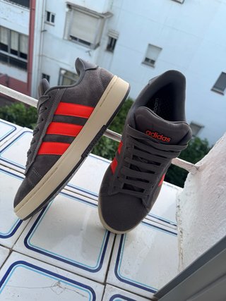 Adidas Grand Court Alpha Nuevas Gris/Rojo