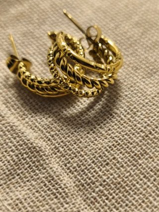 Pendientes Aro Chapados Oro 18k