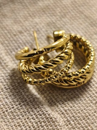Pendientes Aro Chapados Oro 18k