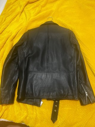 Chaqueta motera piel Cowhide negra