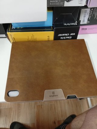Funda iPad Air 13 KingBlanc Beige/Camel