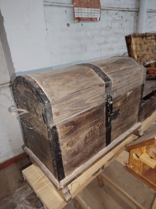 Baúl Madera Hecho a Mano 50x32x65cm