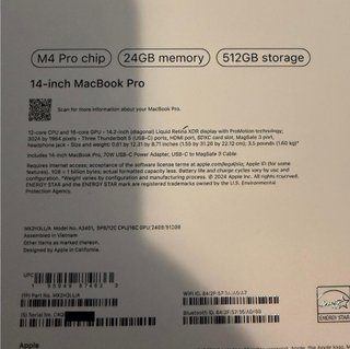 Apple Macbook Pro 14" M4 Pro 512GB Nuevo Sellado