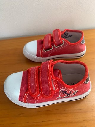 Zapatillas lona rojas niño/a talla 25
