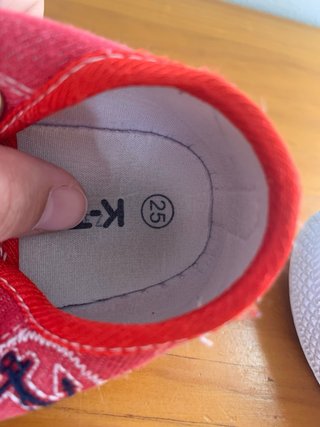 Zapatillas lona rojas niño/a talla 25