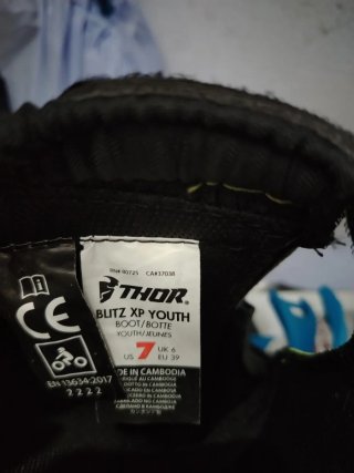 Botas Thor Motocross Negras y Amarillas