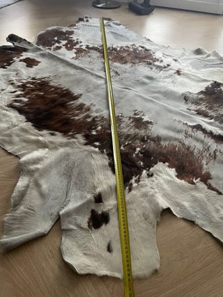 Alfombra Piel Vaca Marrón y Blanca