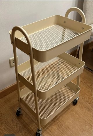 Carrello di stoccaggio Ikea caffè dorato a tre livelli