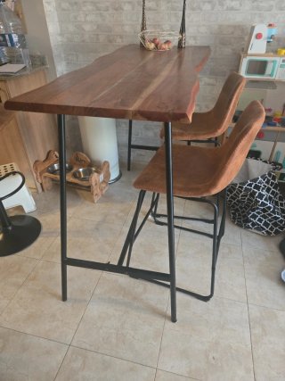 Mesa alta madera y metal Sklum Prácticamente nueva