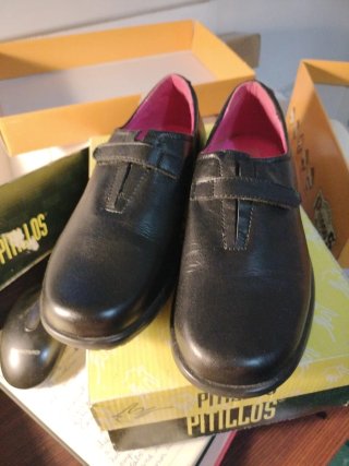 Zapatos Pitillos Talla 37 Niña Negros