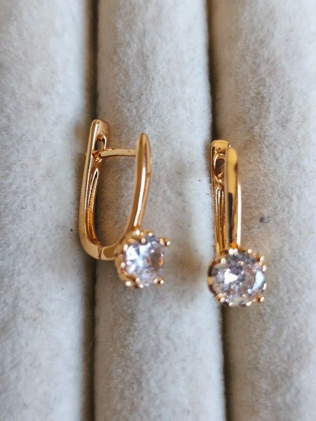 Pendientes Oro 18k con Circonita
