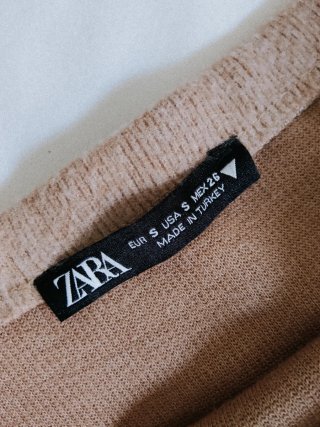 Falda Zara Mujer Marrón