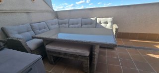 Conjunto Sofá Exterior Ratán y Cristal