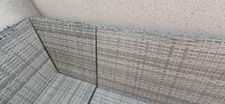 Conjunto Sofá Exterior Ratán y Cristal