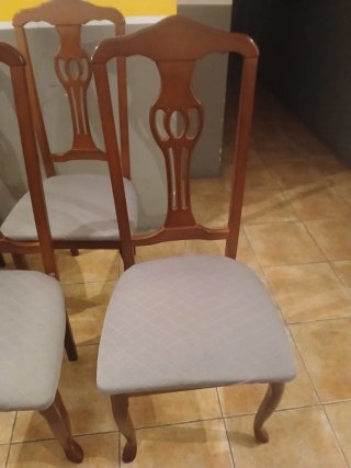 Juego de 6 sillas de comedor de madera