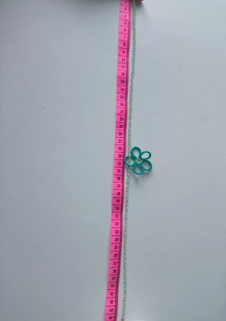 Conjunto collar y pendientes flor menta