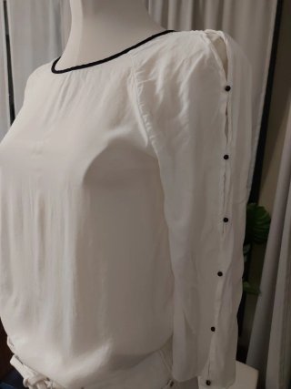 Blusa Massimo Dutti Blanca Talla S