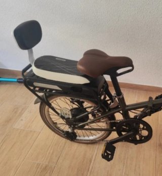 Asiento trasero bicicleta y reposapiés