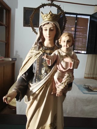 Virgen del Carmen pasta madera Esc. Olot