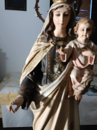 Virgen del Carmen pasta madera Esc. Olot