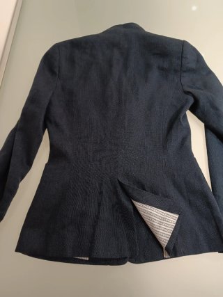Zara blazer Lino e Cotone Blu Navy XS